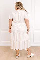 Beach Cottage Tiered Midi Dress Curves