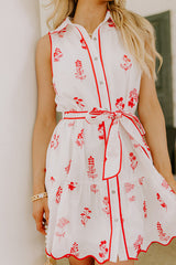 Sweet Meadows Floral Embroidered Mini Dress