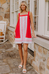 Picnic Chic Linen-Blend Mini Dress