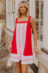 Picnic Chic Linen-Blend Mini Dress
