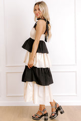 Formal Flair Tiered Midi Dress