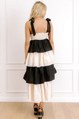 Formal Flair Tiered Midi Dress