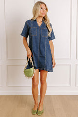 Darling Moment Denim Mini Dress