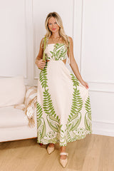 Tropical Bliss Cut Out Midi Dress