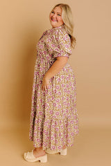 Falling For Floral Midi Dress Curves