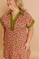 Cider Dreams Mini Dress in Olive Curves