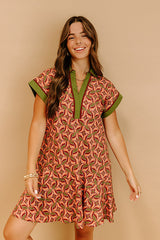 Cider Dreams Mini Dress in Olive