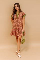 Cider Dreams Mini Dress in Olive