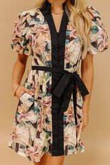 Flora In The Vines Button Down Mini Dress