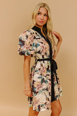 Flora In The Vines Button Down Mini Dress