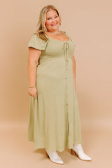 Vineyard Verse Smocked Midi Dress Curves