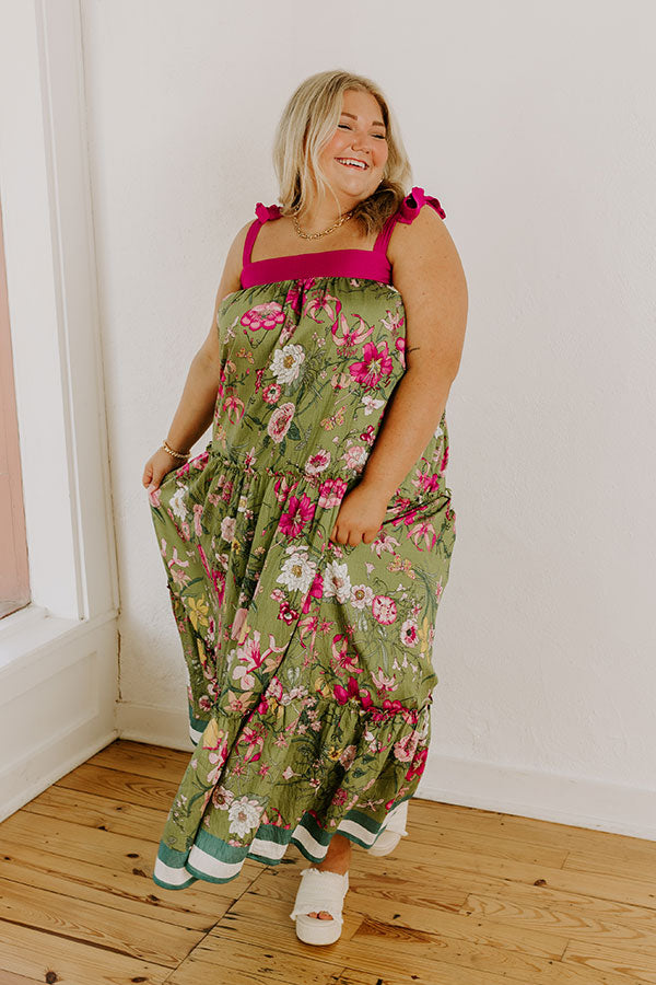 Chasing Wildflowers Floral Maxi Dress Curves