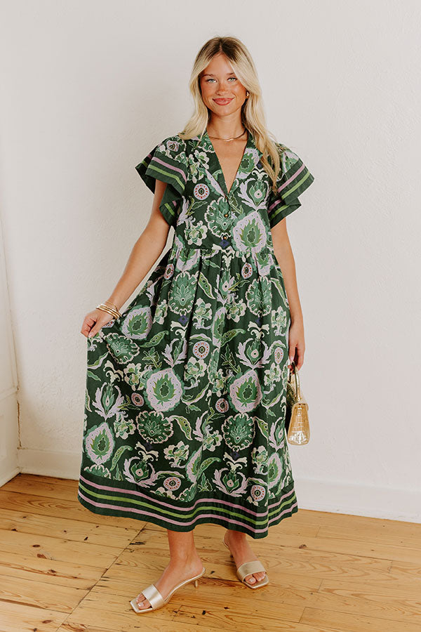 Charming Embrace Floral Midi Dress