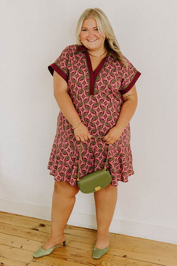 Cider Dreams Mini Dress in Sangria Curves