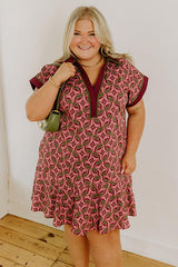Cider Dreams Mini Dress in Sangria Curves