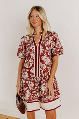 Vineyard Dream Floral Mini Dress