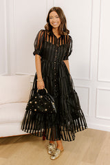 Pinot Noir Sippin Organza Midi Dress