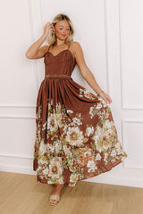 Harvest Festivities Floral Midi Dress