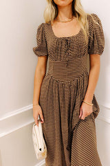 Sweet Sunset Gingham Midi Dress