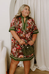 Bohemian Dreams Floral Mini Dress Curves