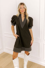 Patio Views Mini Dress in Black