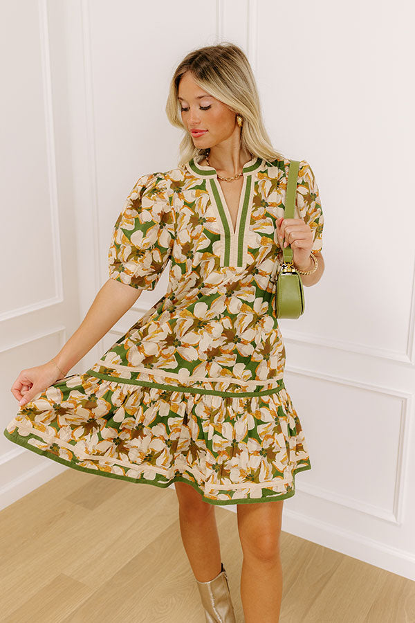 Sweet Magnolias Floral Mini Dress