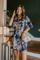 Rosewood Reverie Button Down Mini Dress