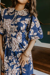 Rosewood Reverie Button Down Mini Dress
