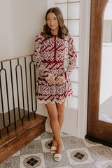 Chateau Charm Floral Lace Mini Dress