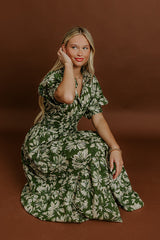 Floral Estate Button Down Midi Dress