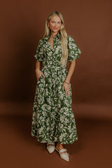 Floral Estate Button Down Midi Dress