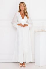 Meadow Dusk Maxi Dress White