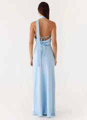 Keena Scarf Maxi Dress - Blue