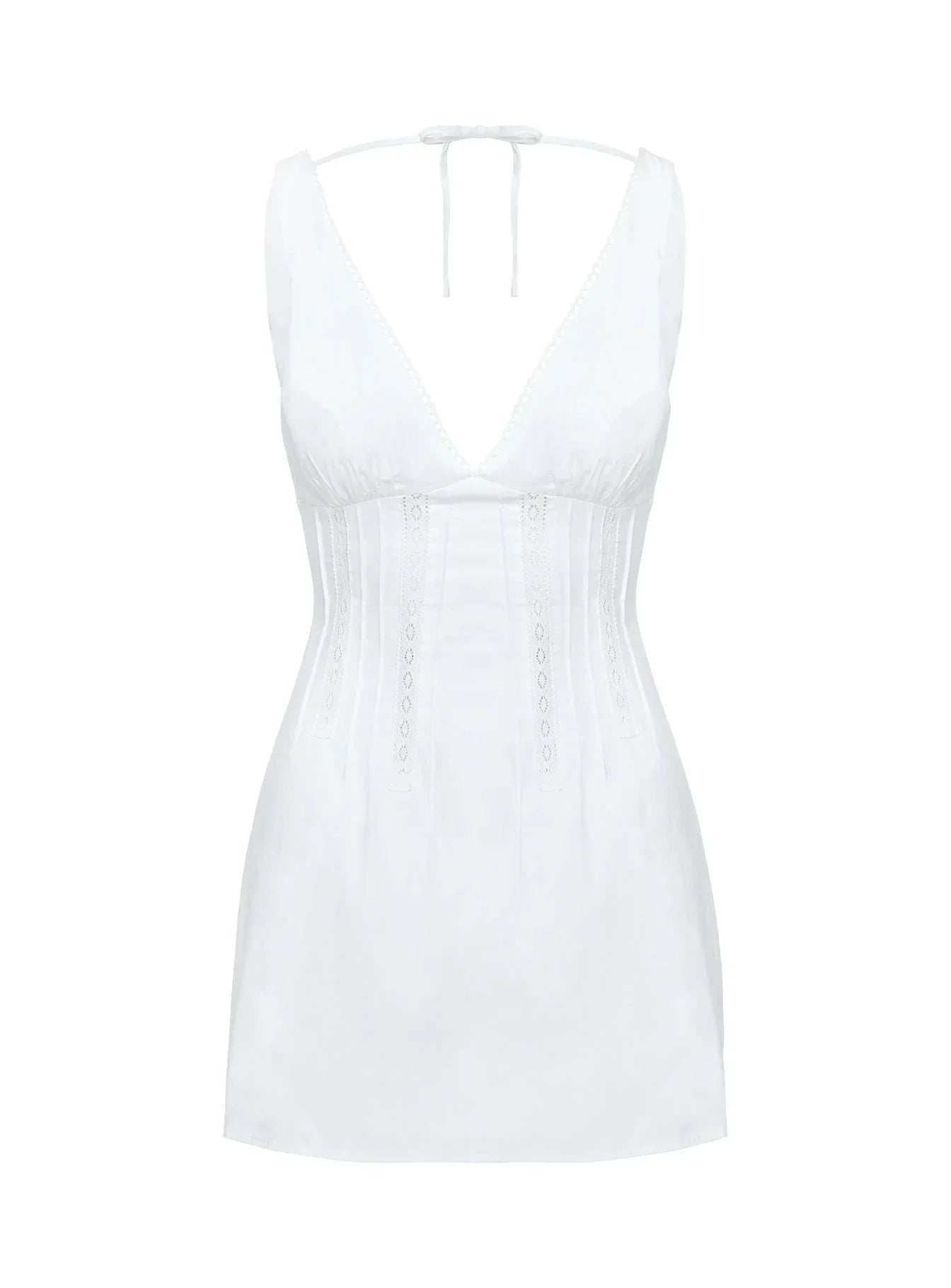 Austria Drop Waist Mini Dress White