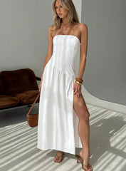 Meredithe Strapless Maxi Dress White