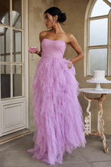 Rori Tulle Cascade Maxi Dress Orchid