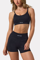 FlexiRib Mini Shorts in Black