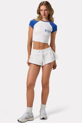 Graphic-Print Cropped T-Shirt in White