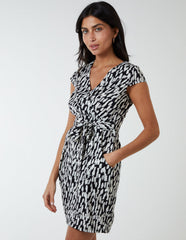Wrap Tulip Hem Dress