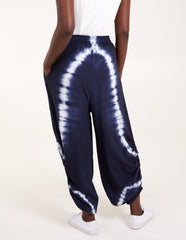 Tie Dye Ruched Harem Trousers