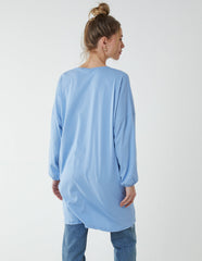 Twist Front Cotton Tunic With Side Pocket