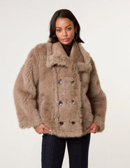 Reversible Short Faux Fur Coat