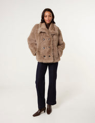 Reversible Short Faux Fur Coat