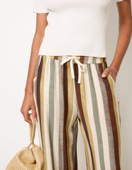 Striped Wide Leg Trousers