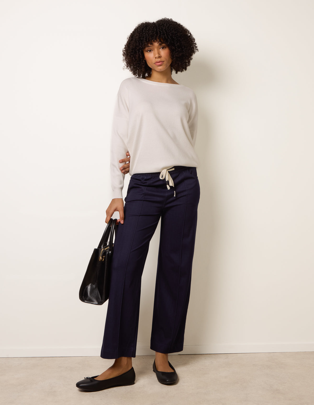 Seam Detail Wide Leg Pants