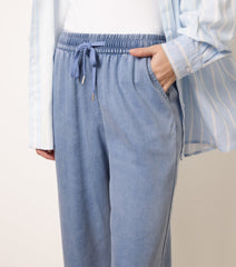 Elasticated Waist Wide Leg Jeans