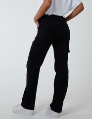 Straight Leg Pocket Detail Cargo Trousers