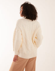 Cable Knit Roll Neck Jumper