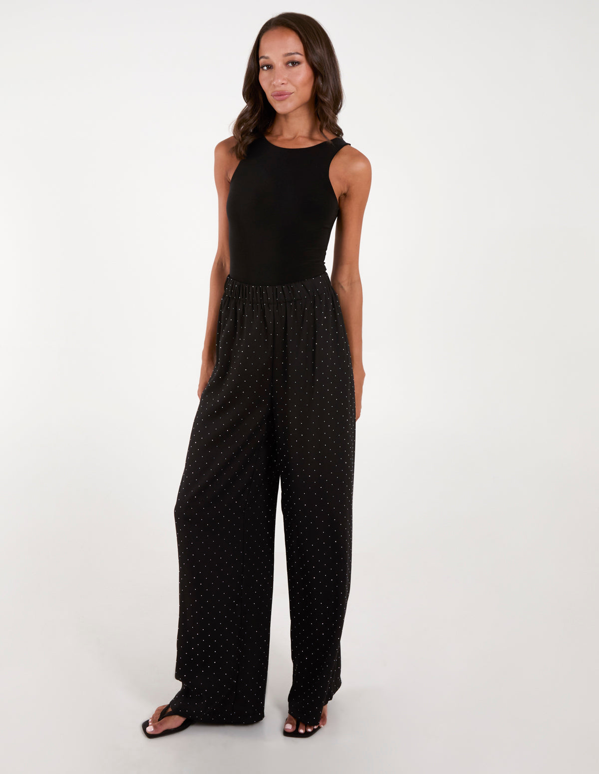 Studded High Waist Trousers