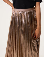 Metallic Pleated Tulle Skirt
